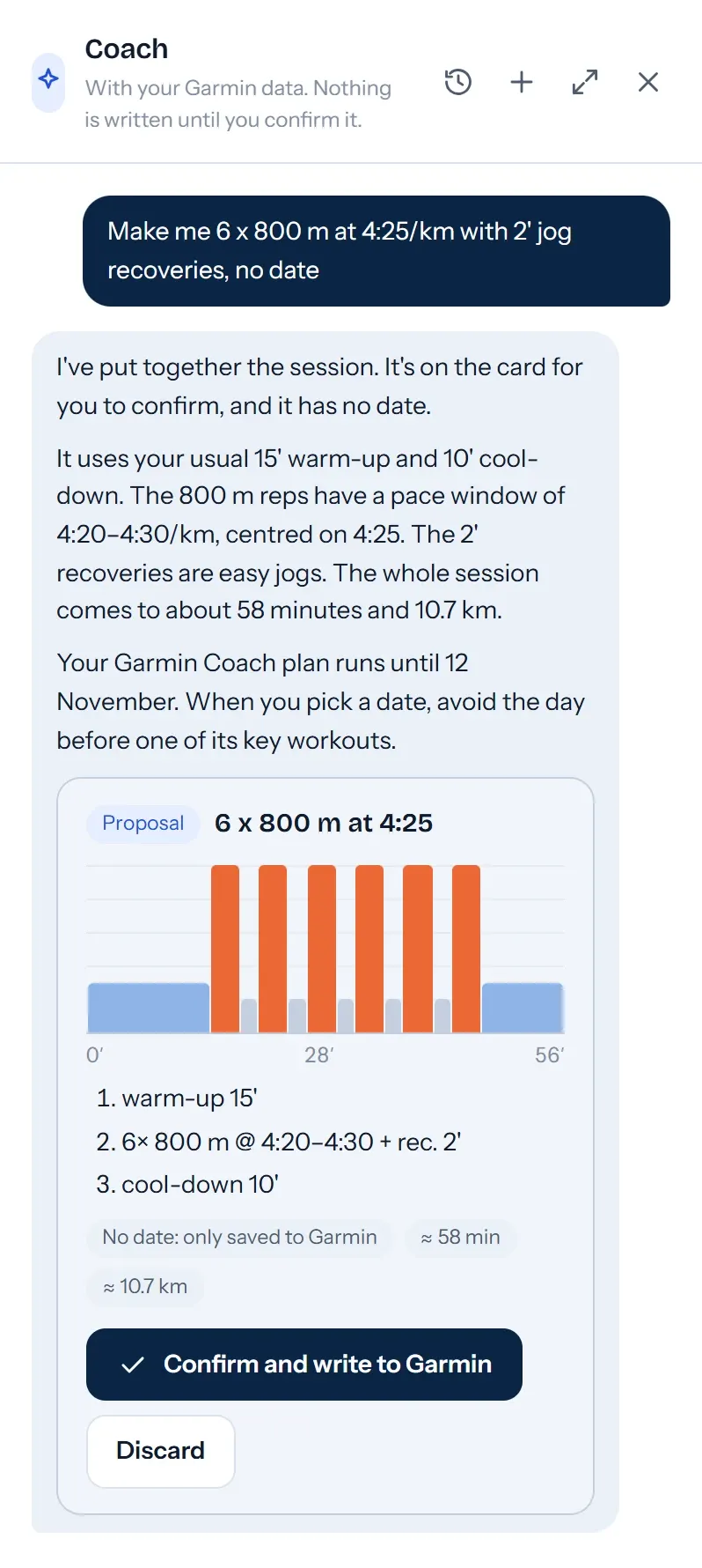 Chat with the coach